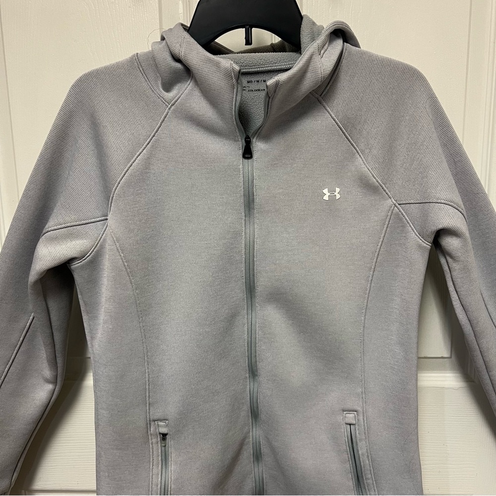 Under Armour Women’s Light Gray Full-Zip Jacket - Picture 2 of 16